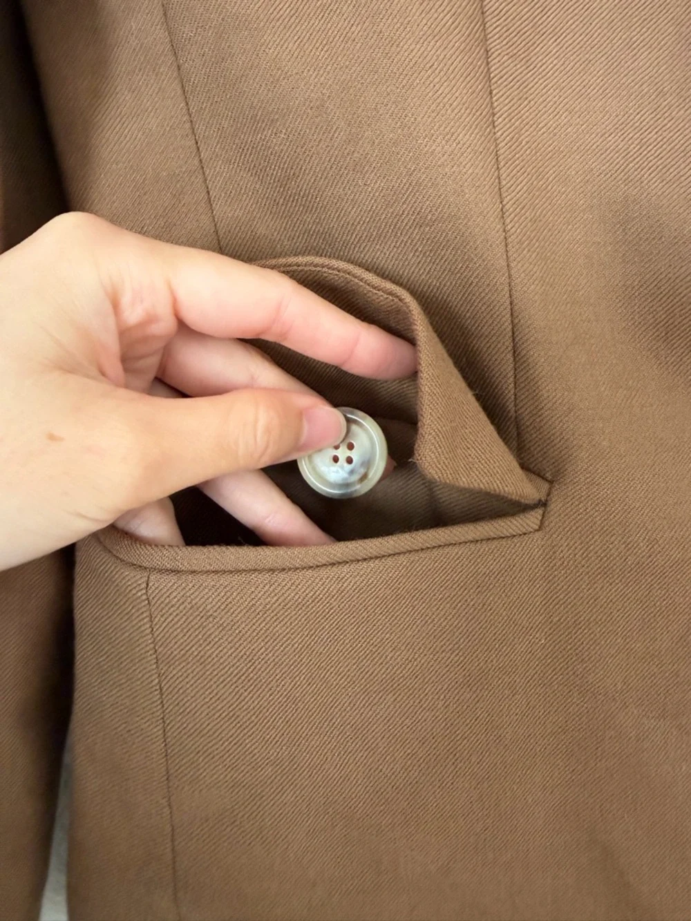 J. Crew Regent Wool Stretch Blazer Camel Brown Tan B0323 Size 0 Office Neutral